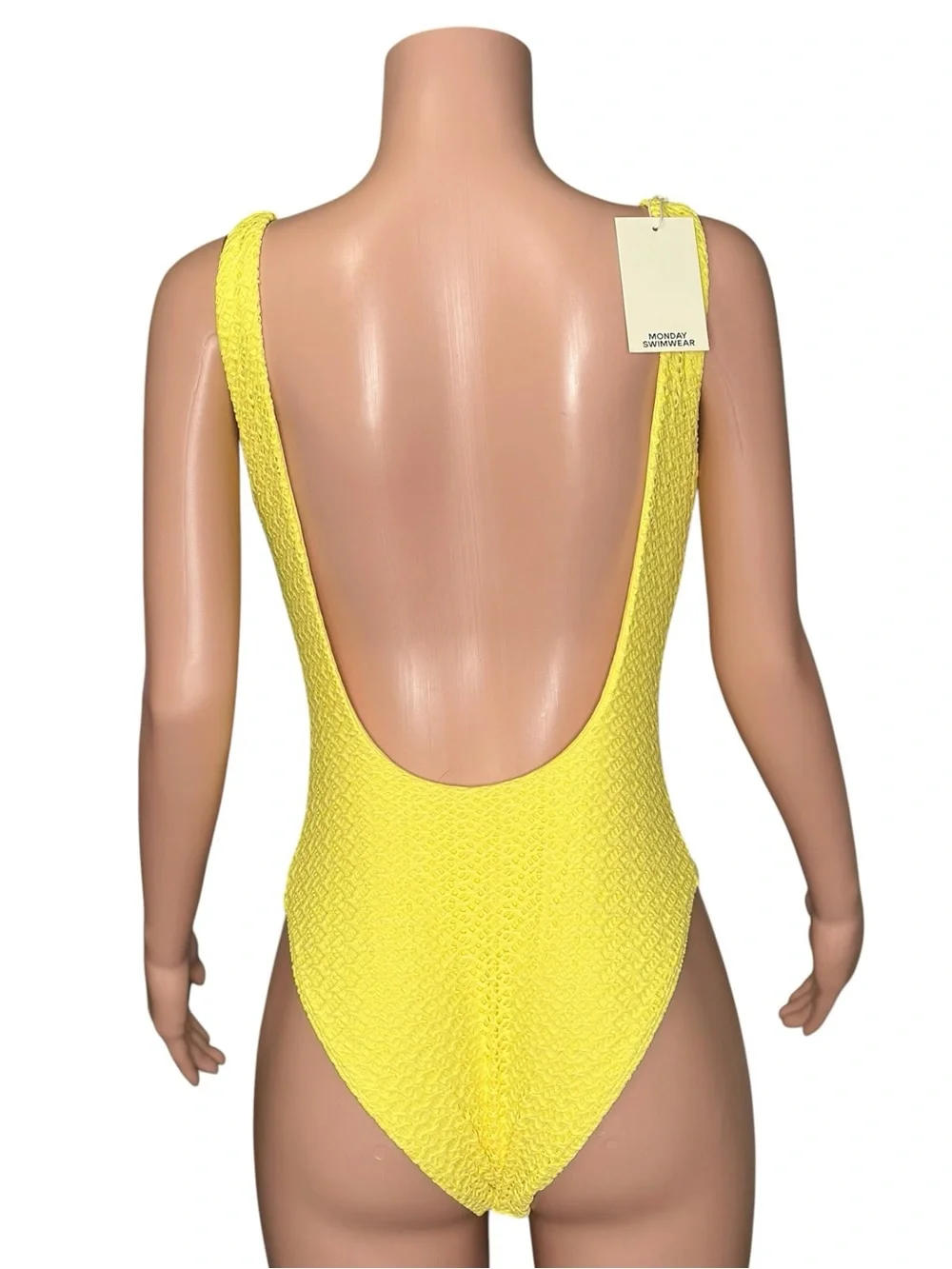 MONDAY SWIMWEAR Santa Caterina One Piece Swim, Citrus Crochet, Medium